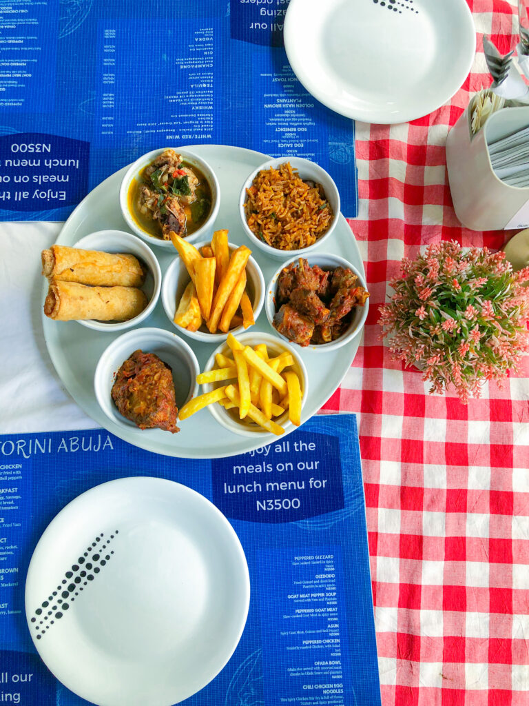 Athens platter at Santorini Abuja