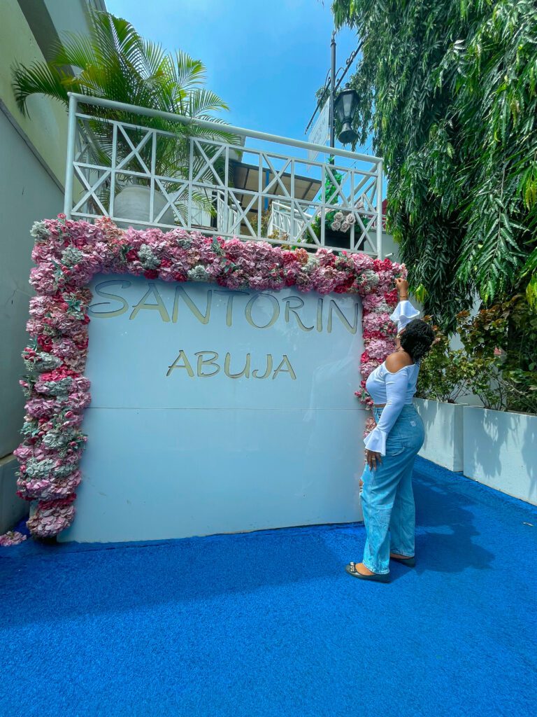 this is flora at Santorini Abuja. Abuja restaurant